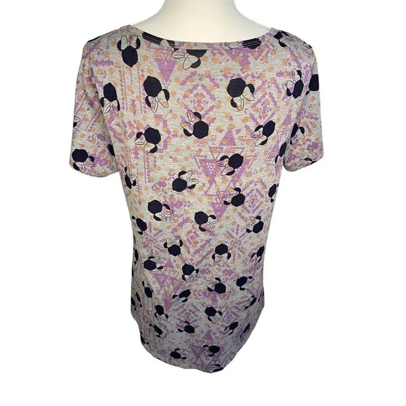 LuLaRoe Disney Classic Top Size Medium Minnie Mouse Grey & Purple‎ - Picture 3 of 4